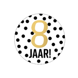 Sluitsticker 8 jaar - 10 stuks