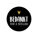Sluitsticker bedankt voor je bestelling - 10 stuks
