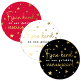Sluitstickers fijne kerst en een gelukkig nieuwjaar - 10 stuks