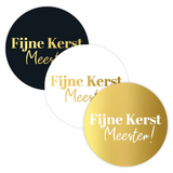Sluitsticker fijne kerst meester - 10 stuks