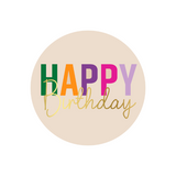 Sluitstickers happy birthday - 10 stuks