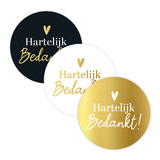 Sluitstickers hartelijk bedankt - 10 stuks