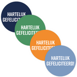 Sluitstickers hartelijk gefeliciteerd - 10 stuks