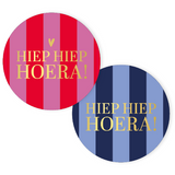 Sluitsticker hiep hiep hoera streep - 10 stuks