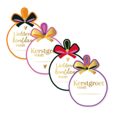 Sluitsticker kerstbal - 10 stuks