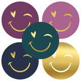 Sluitstickers smiley - 10 stuks