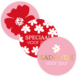 Sluitstickers set roze - 10 stuks
