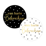 Sluitsticker van harte beterschap - 10 stuks