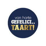 Sluitstickers van harte gefelicitaart - 10 stuks