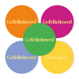 Sluitstickers gefeliciteerd - 10 stuks