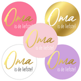 Sluitsticker oma is de liefste - 10 stuks