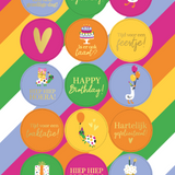 Stickervel jarig
