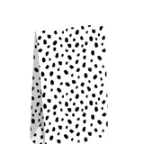 Gift bag (M) zwart dots - 5 stuks