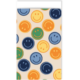 Cadeauzakjes smiley blauw - 5 stuks